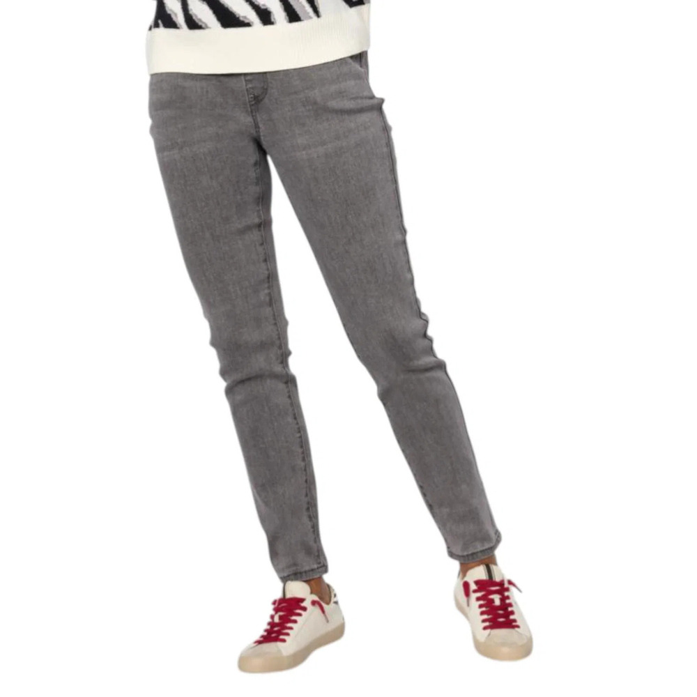 DG2 by Diane Gilman Women's Denim Comfort Waist Jegging Gray - Regular